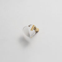Heart pierced earring (Quartz / K10 post)