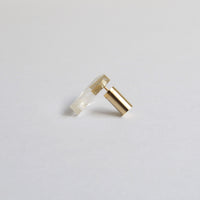 Heart pierced earring (Quartz / K10 post)