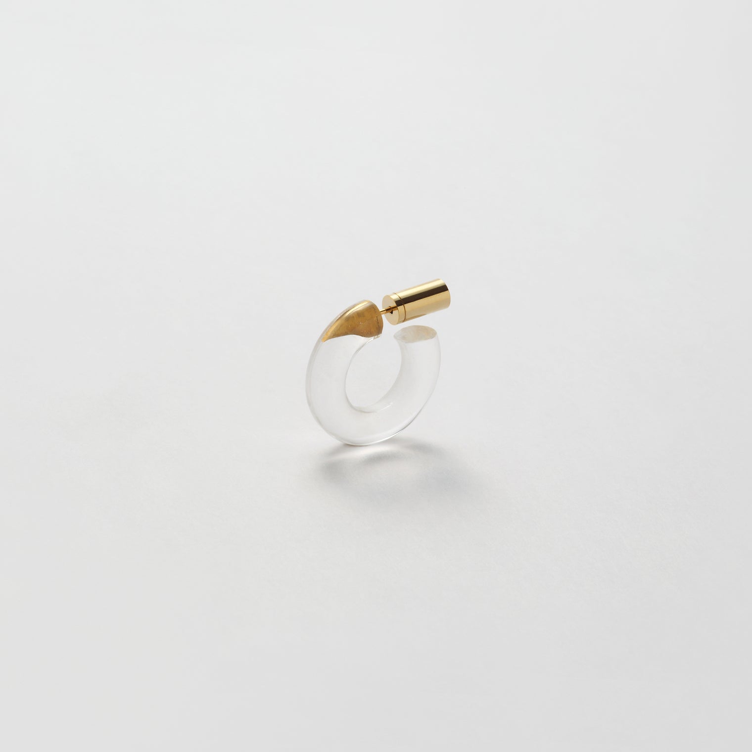 Hoop Pierced earring（Quartz/ K10 post）