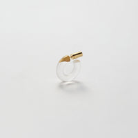 Hoop Pierced earring（Quartz/ K10 post）