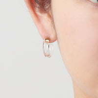 Hoop Pierced earring（Quartz/ K10 post）