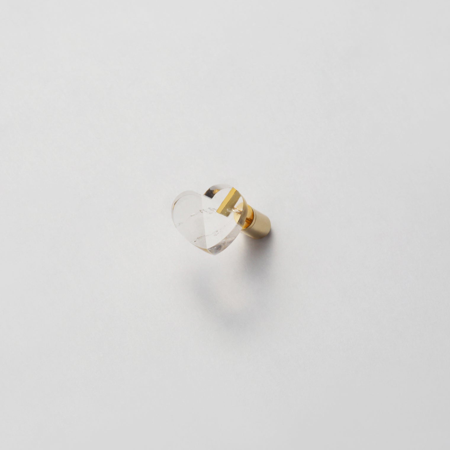 mini Heart pierced earring (Quartz / K10 post)