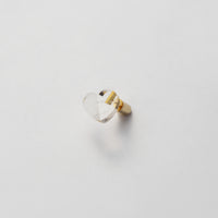 mini Heart pierced earring (Quartz / K10 post)