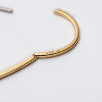 Hoop heart pierced earring ( large / gold)