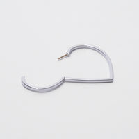 Hoop heart pierced earring ( large / silver ) 　