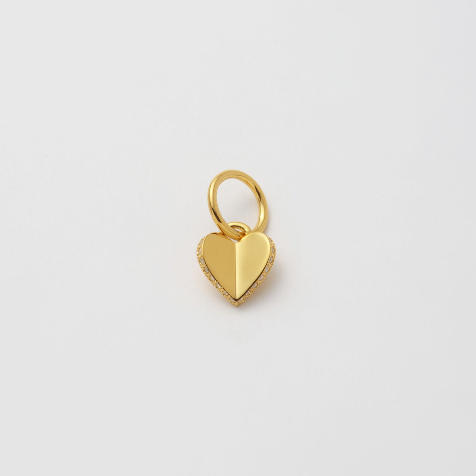 Small heart charm (gold / cubic zirconia)