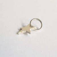 Tiny star line stone charm (cubic zirconia)
