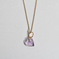 Heart charm (Amethyst)