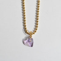 Heart charm (Amethyst)