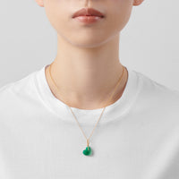 Heart charm (Green agate)