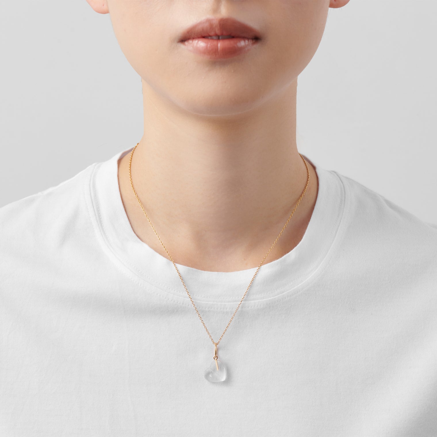 Heart charm (Quartz)