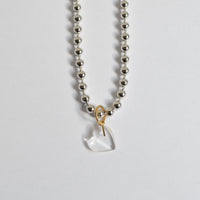 Heart charm (Quartz)