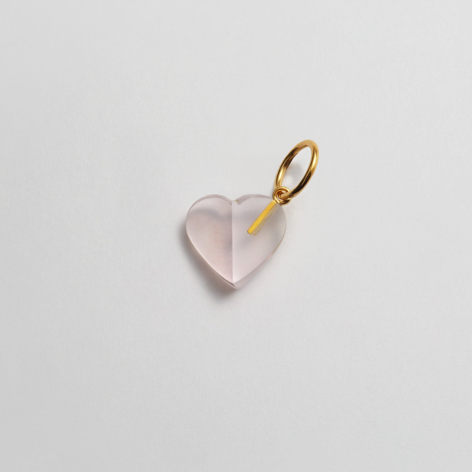 Heart charm (Rose quartz)