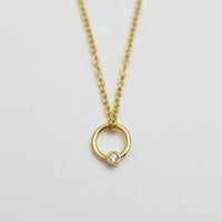 Baby ring charm ( tiny / cubic zirconia )