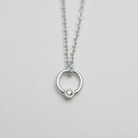 Baby ring charm ( tiny / cubic zirconia )
