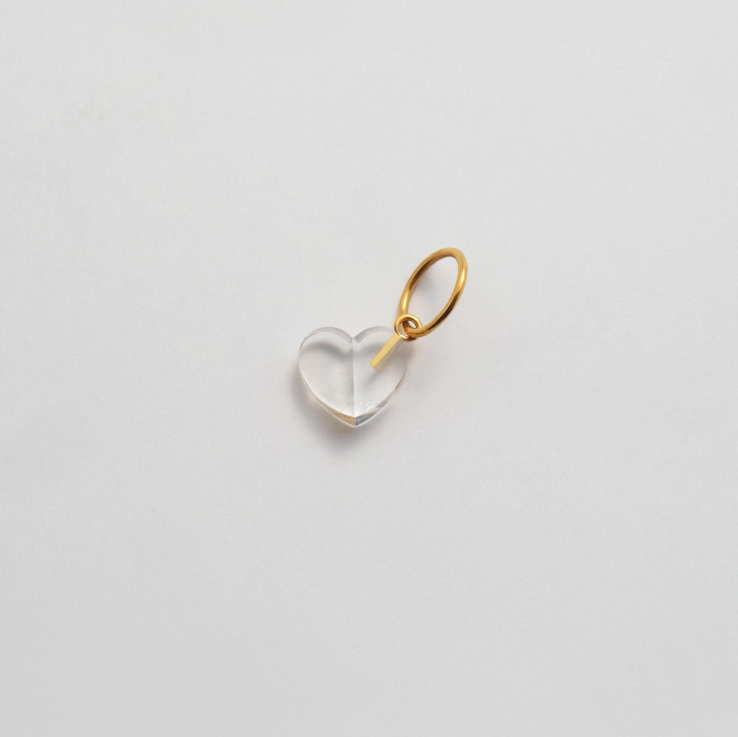 mini Heart charm ( Quartz )