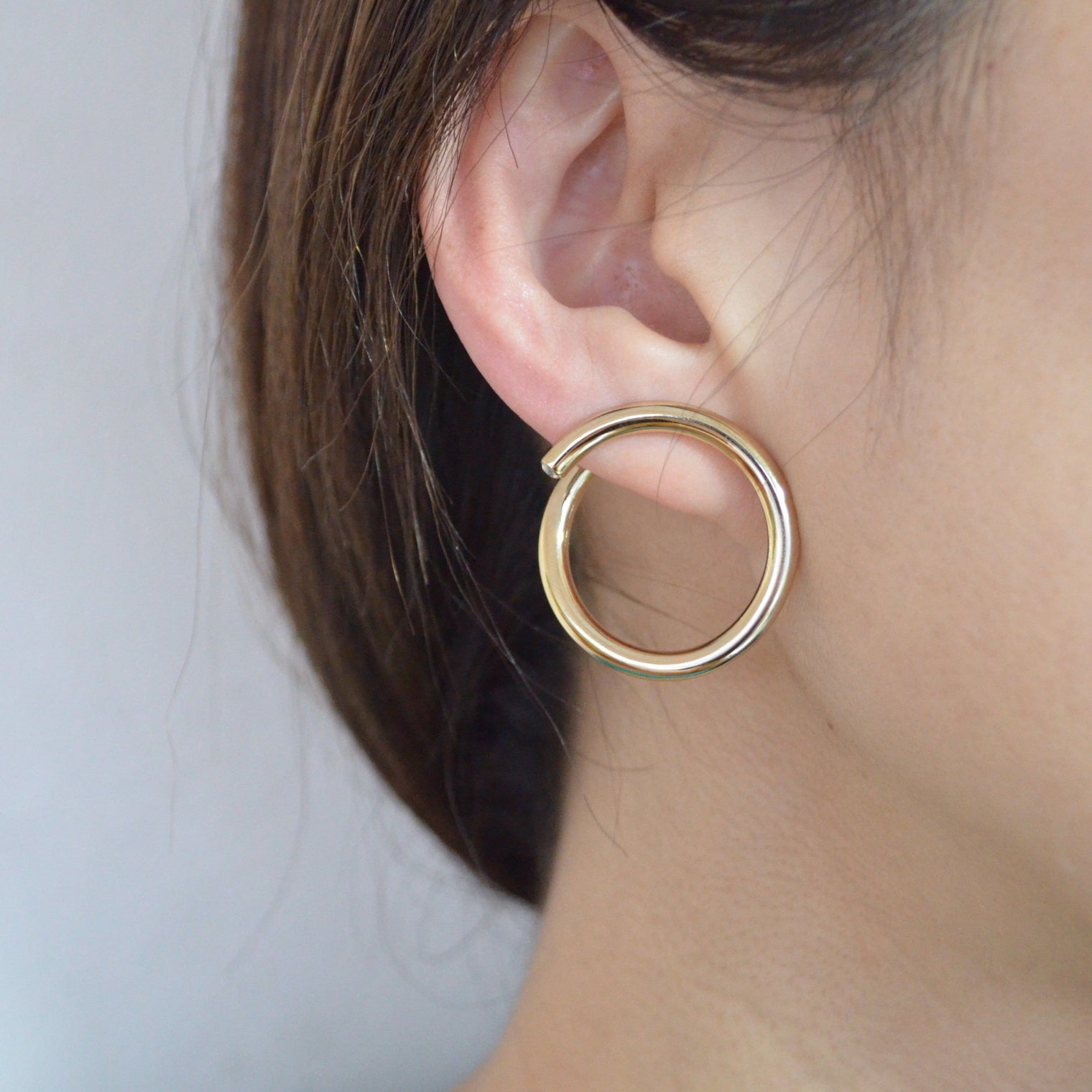 big circle earring (gold)