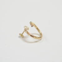 middle  circle earring (gold )