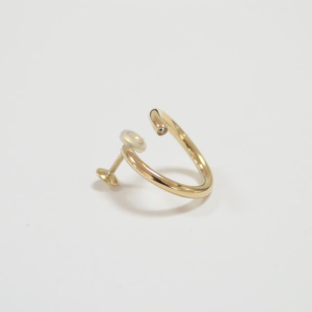 middle  circle earring (gold )