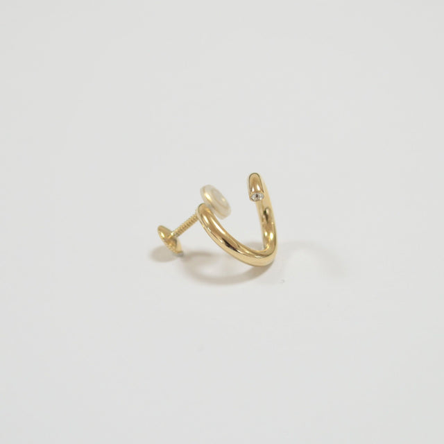 tiny circle earring (gold)