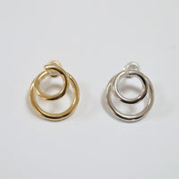 double hoop earring (gold / silver)