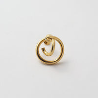 crossing double hoop earring