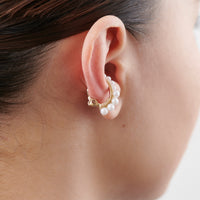 8 pearls earring (gold)