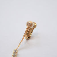 1 cubic zirconia top +5 cubic zirconia earring