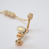 1 cubic zirconia top +5 cubic zirconia earring