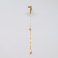 3 cubic zirconia top +5 cubic zirconia earring