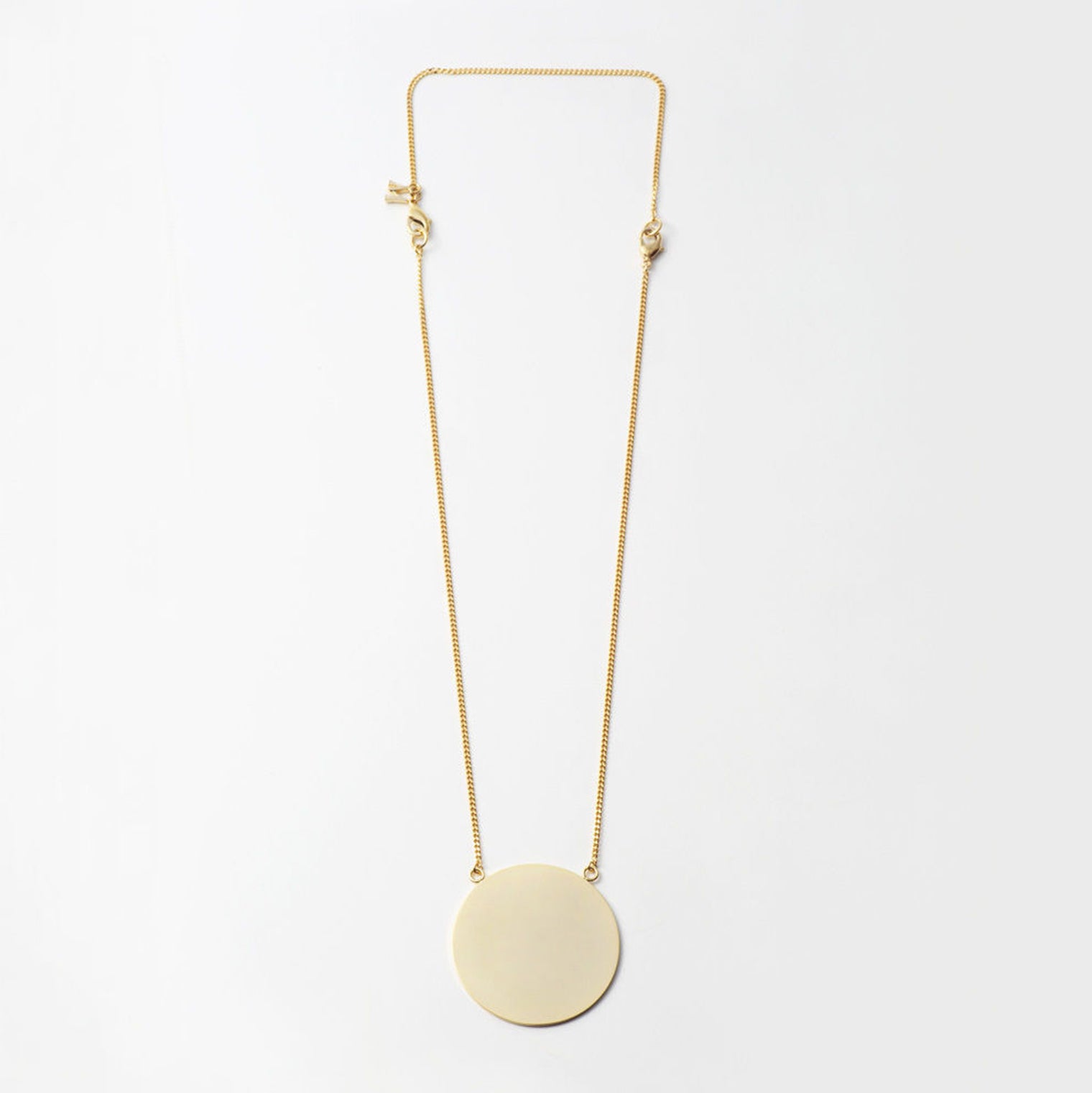 moon necklace (40mm / mat×mirror gold)