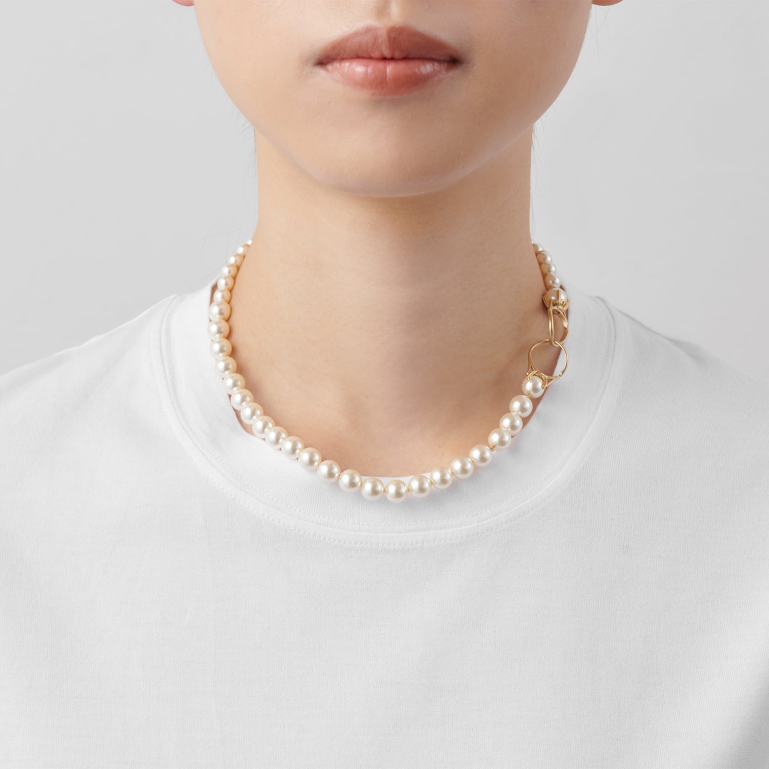 pearl necklace (6mm×8mm pearl / 38cm)