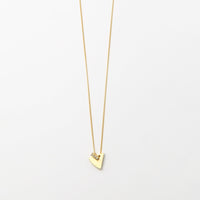 12mm gold triangle necklace