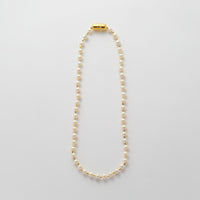 freshwater pearl ball chain necklace (gold)