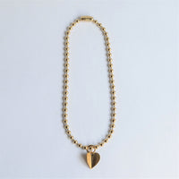 5mm ball chain necklace (gold)