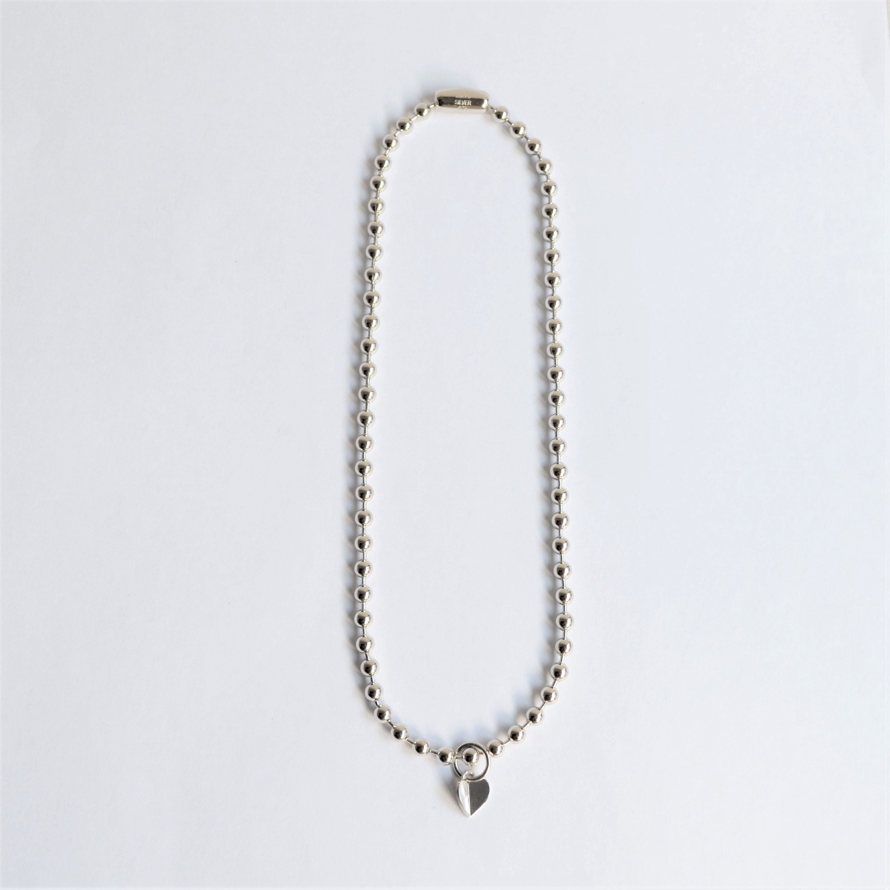 5mm ball chain necklace (silver) – MAYU online store