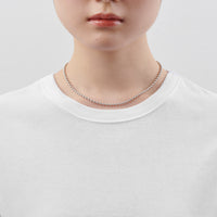 3.5mm ball chain necklace (silver)