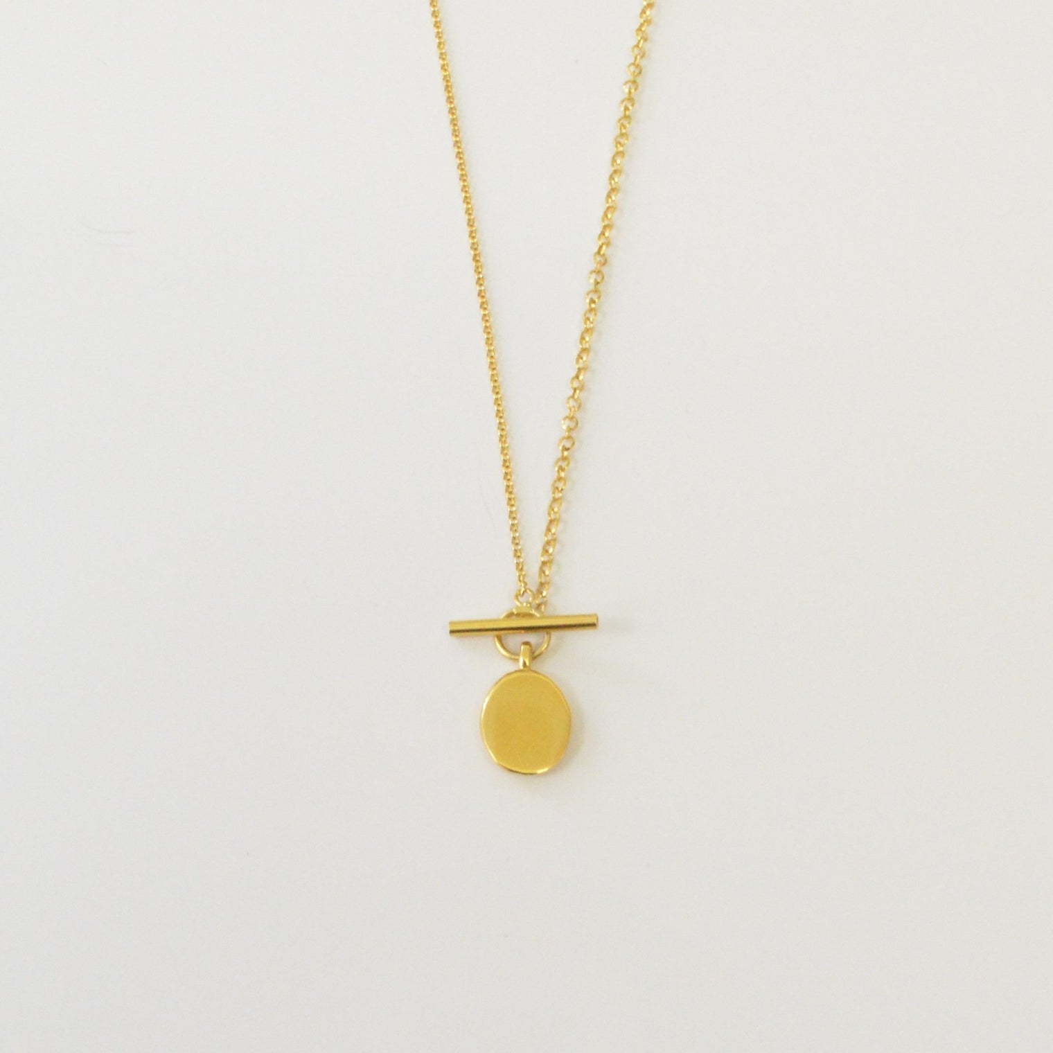 signet necklace (gold / silver925)