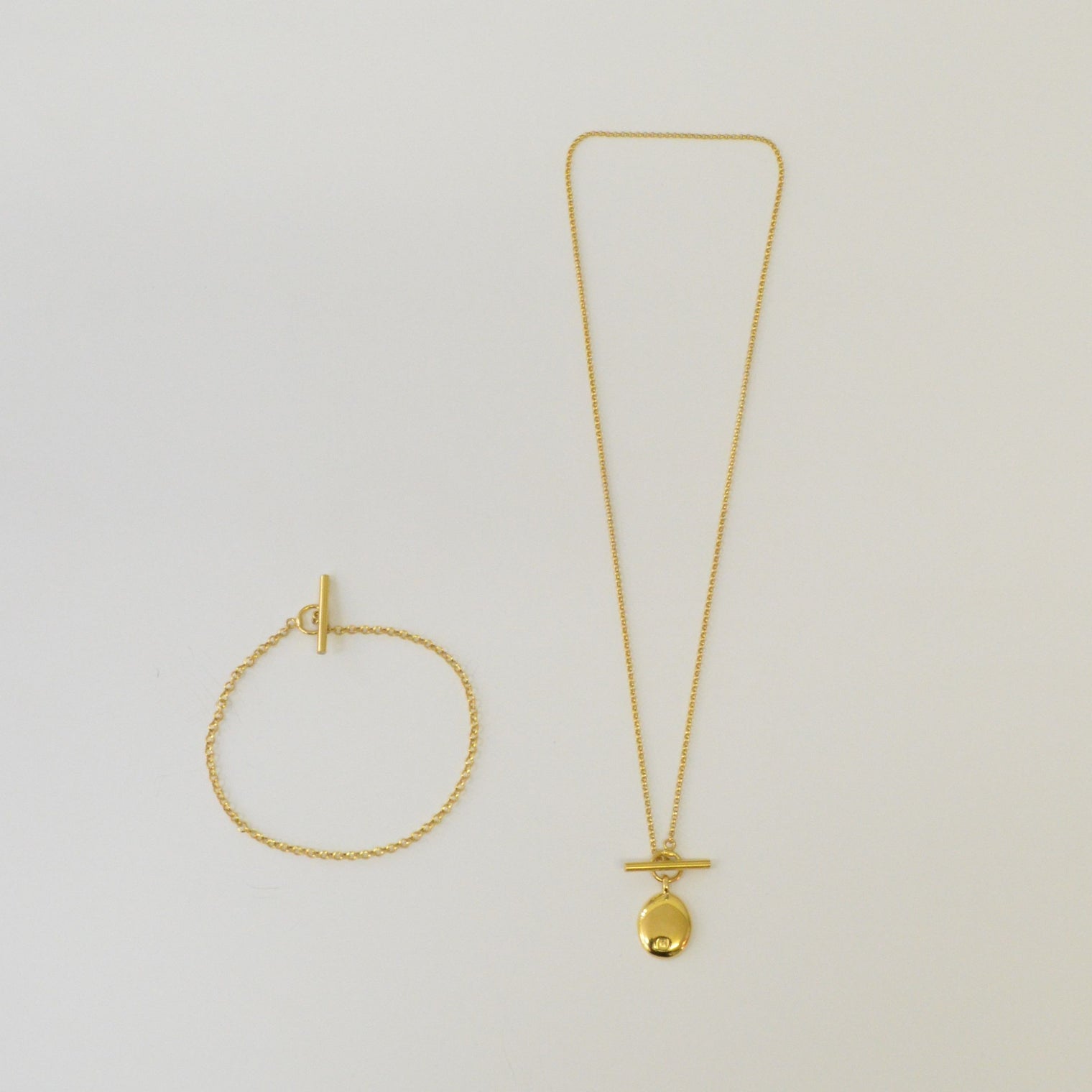 signet necklace (gold / silver925)