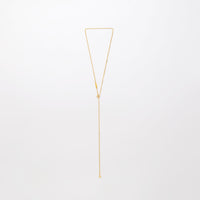 Basic chain long necklace (gold / thin / triangle)