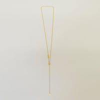 Basic chain long necklace (gold / thin / triangle)