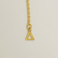Basic chain long necklace (gold / thin / triangle)