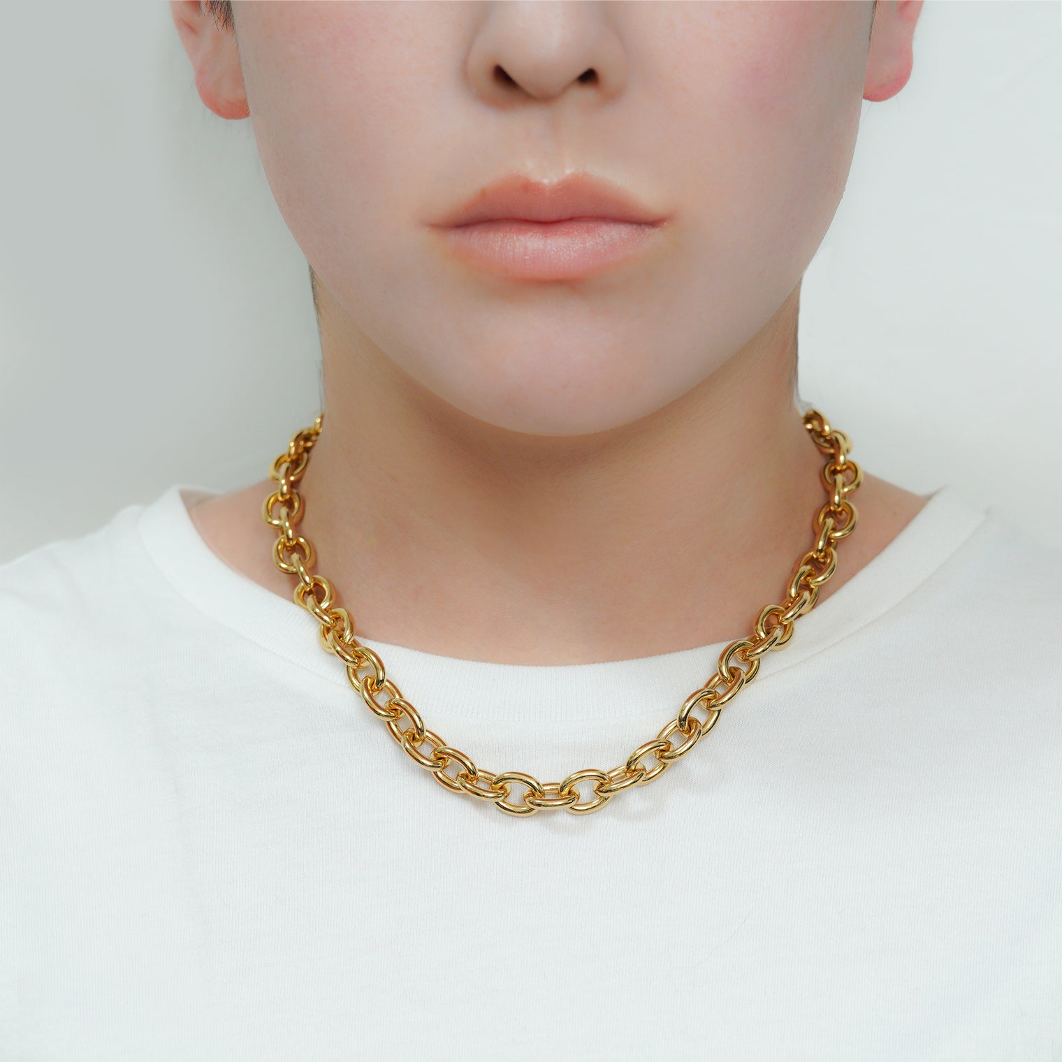Volume chain necklace (gold)