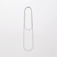 2mm long ball chain necklace (silver / 80cm)