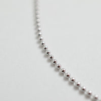 2mm long ball chain necklace (silver / 80cm)