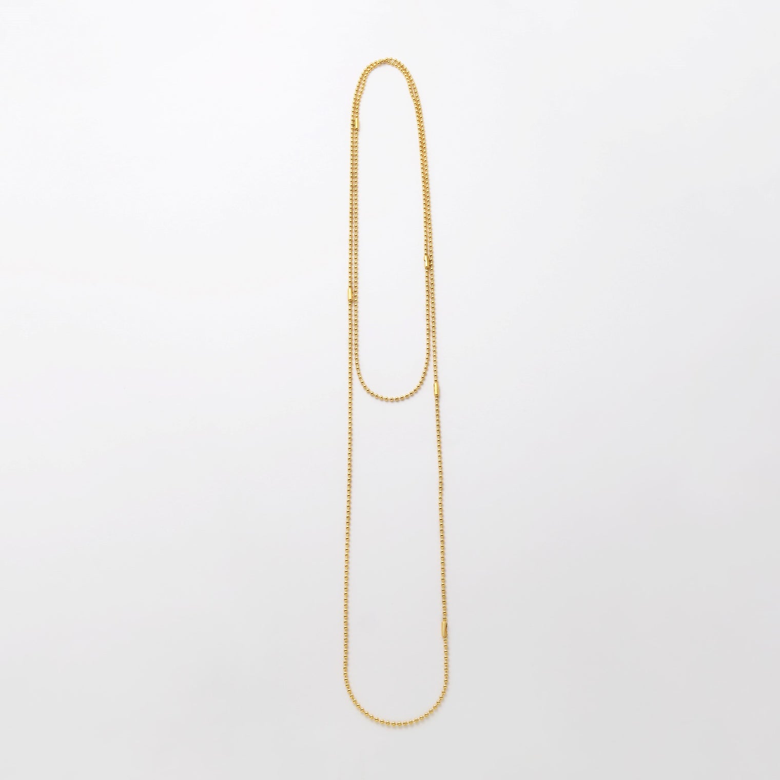 3.5mm long ball chain necklace (gold / 180cm)