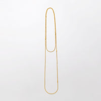 3.5mm long ball chain necklace (gold / 180cm)