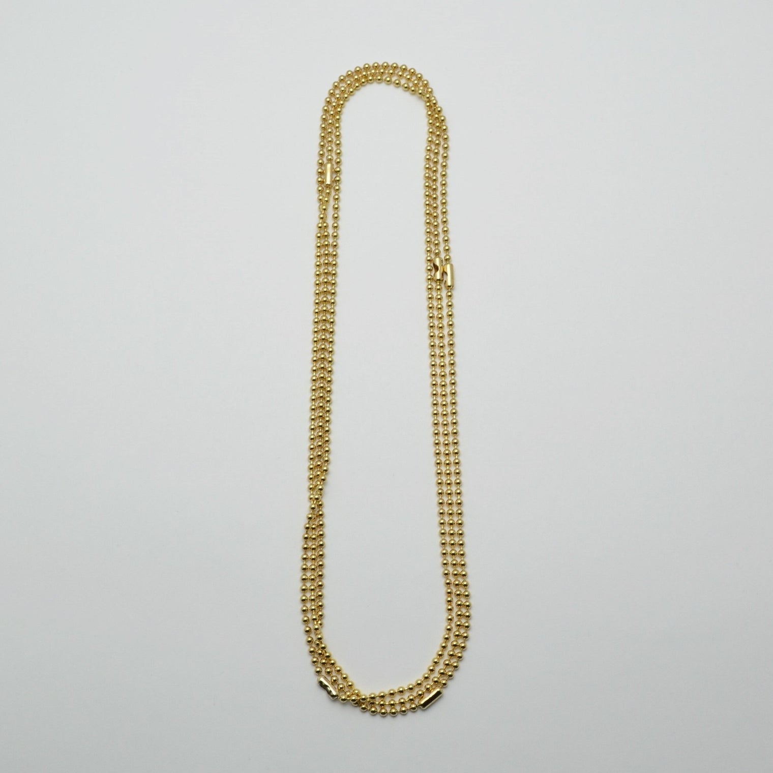 3.5mm long ball chain necklace (gold / 180cm)