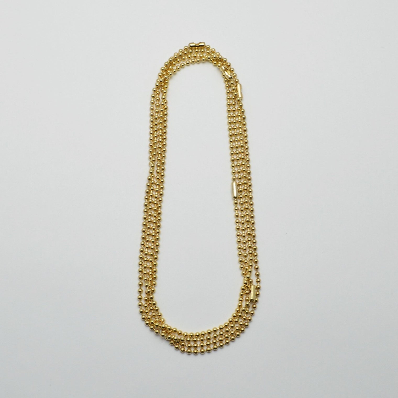 3.5mm long ball chain necklace (gold / 180cm)