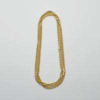 3.5mm long ball chain necklace (gold / 180cm)